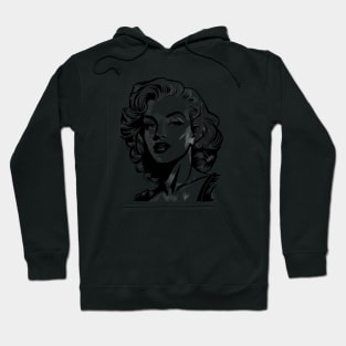 Marilyn Monroe Digital Line Art Hoodie